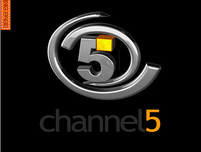 3Dlogo channel 5 animation branding design illustrator logo typography vector