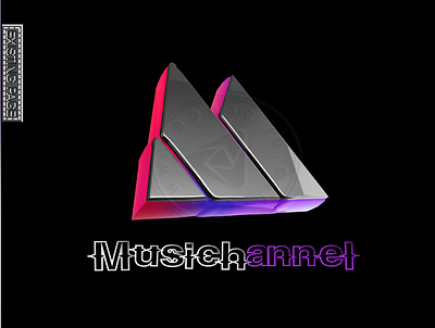 3Dlogo Musichannel animation branding design logo website