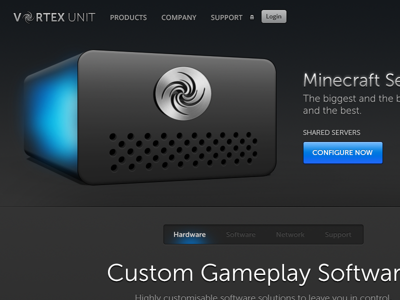Minecraft Hosting web servers photoshop psd html css js javascript minecraft design web design web development