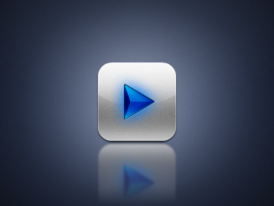Glowing Prisms (PSD) 3d blue button effect glowing icon play shiny triangle