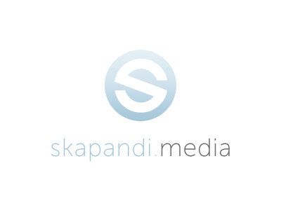 Logo for Skapandi Media fonts glyph logo media museo photoshop sans skapandi