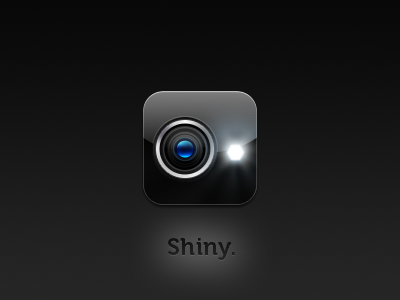 Shiny Icon. app camera flashlight icon ios kirk lens ouimet scan scan.me startup