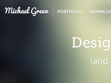 Stolen Identity. michael green site portfolio text shadow museo css3 transitions links web html5