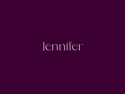 Jennifer logo adobe illustrator branding graphicdesign logo typography vector