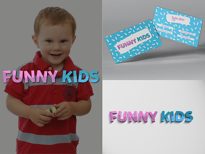 Funny Kids Logo adobe illustrator artwork brand branding creative design graphic design graphicdesign illustration logo motion graphics photoshop typography ui ux vector