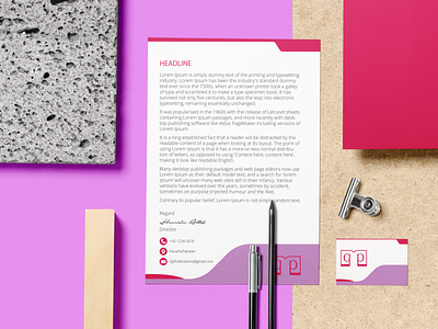 Qp letterhead adobe illustrator branding graphicdesign letterhead logo photoshop stationery typography vector