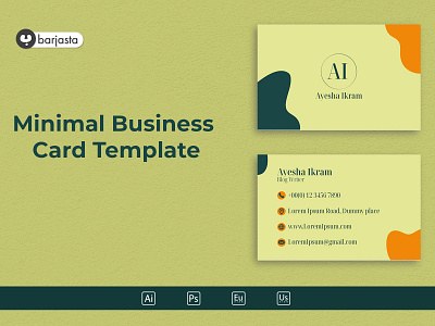 Minimal Business Card Template printing