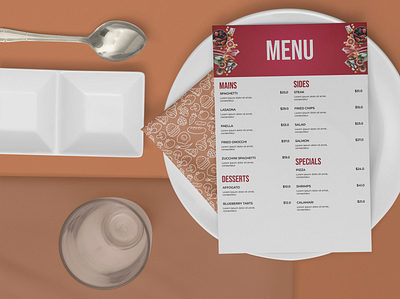 Minimal Menu Design branding