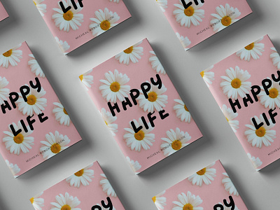 Happy Life(Fiction) Book Cover Design adobe illustrator design fiction graphicdesign typography vector