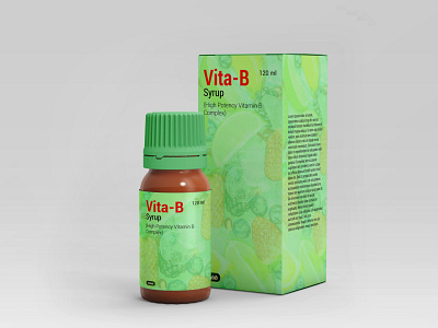 Vitamin Syrup Medicine Bottle Packaging Design bottle creative label label design medical syrup vitamin