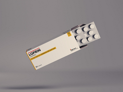 Loprin Tablet Medicine Packaging Design adobe illustrator branding creative design graphicdesign tablet typography vector