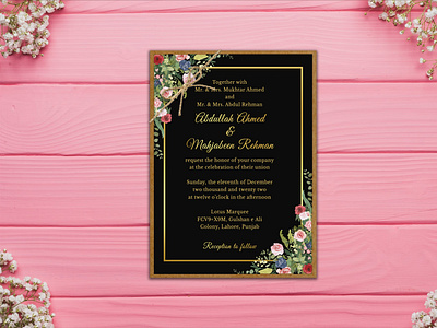 Wedding Invitation Card Design