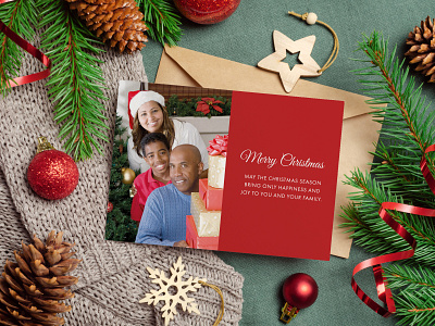 Merry Christmas Red Holiday Card