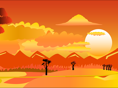 Sunset Illustration design graphic design illustration vector