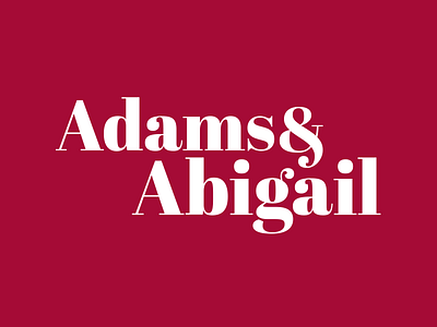 Day 7: Adams & Abigail Mark dailylogochallenge logo logo challenge logo type