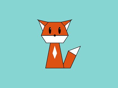 Fox animal daily logo challenge fox geometric illustration logo