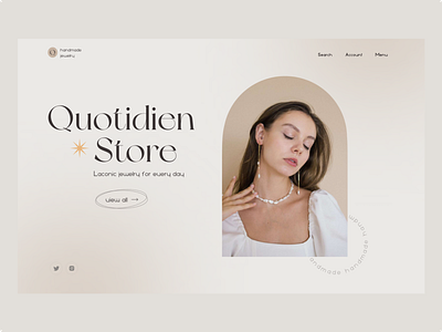 Online Store_Concept design jewelry minimal modern ui ux web