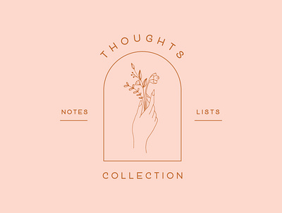 Thoughts Collection bouquet elegant elegant font flower hand lockup seal type typography typography art typography logo