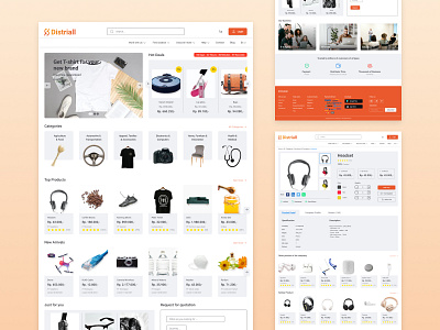 Web Design Distriall Marketplace B2B design e commerce marketplace ui design ux design web web design