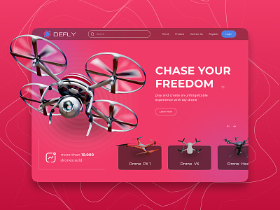Web Design DeFly design drone ui ui design web web design