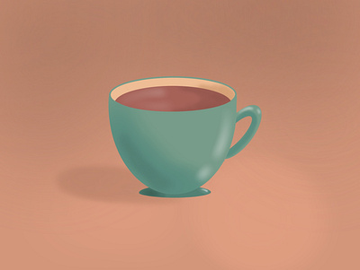 Cup of tea app coffee cup design illustration logo minimal tea ui ux vector web