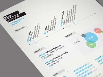 Bob Barker needs a resume too. clean design infographic informational resume