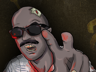 Hipster Zombie app illustration zombie