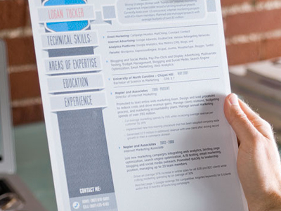 Resumes just got sexier. by David Elgena on Dribbble