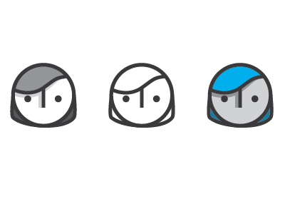 Meet AMIE blue bot face feedback icon logo
