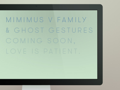 Love is patient. cinema free mockups free template ghost gestures mac minimal minimus minimus v mockups