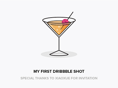 Hello Dribbble! first illustration martini