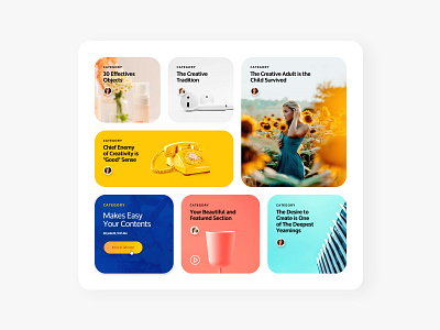 Modern Blog Grid blog grid modern news ux web ui