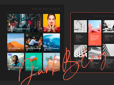 Styled Dark Blog Grid black blog dark portfolio styled stylish