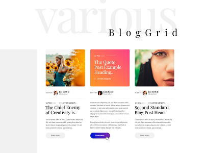 Various / Mixed Blog Grid blog creative design inspiration minimal mixed ui various