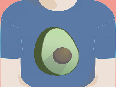 A fan art avocado design flat illustration illustrator minimal vector