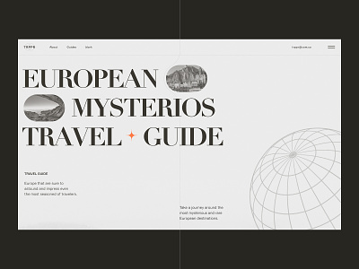 Travel Guide To Mysterious Europe web design