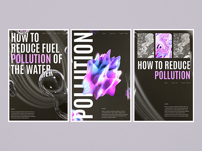 Fuel Water Pollution Posters 3d c4d cinema 4d environment fossil fuels graphic design poster print water pollution zajno