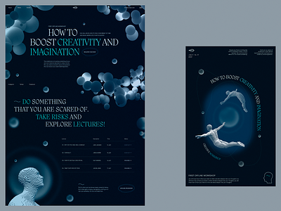 Promo Website & Poster For A Creativity Workshop