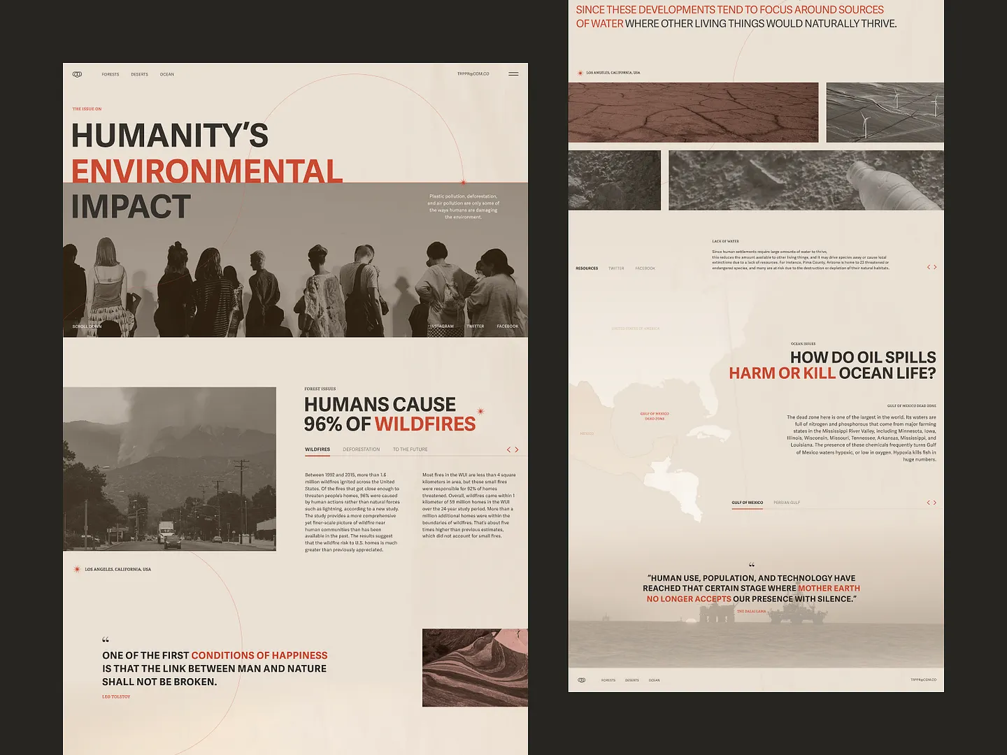 Exploring Humanity's Environmental Impact: A Comprehensive Website Design