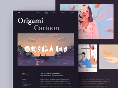 Origami Case Study 2d after effects altruus animation case study certoon emotional film geometric illustration japan love motion motion design origami short movie teaser zajno