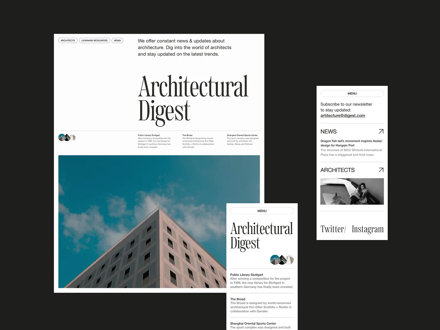 Innovative Architect Website Design Concepts