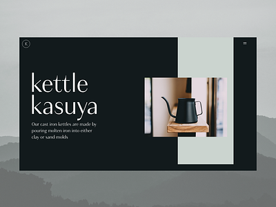 Kettle Kasuya branding design flat identity minimal type ui ux web website