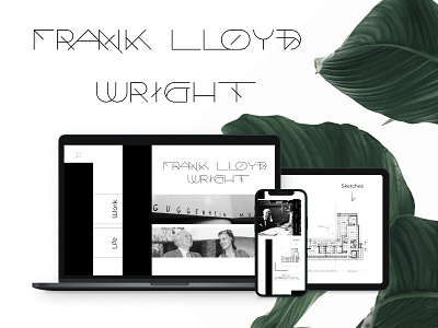 Frank LLoyd Wright architect architecture black and white portfolio ui ui design uidesign userexperience userflow ux ux design web web design webdesign wright