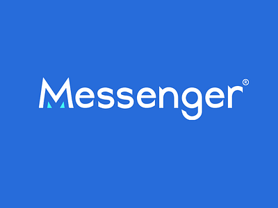 Messenger App Logo branding flat font icon identity design logo mark messenger privacy simple type ui