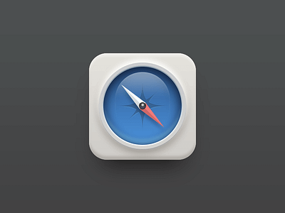 Compass icon app blue browser compass globe icon ios mac metal safari web white