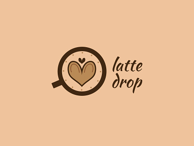 Latte Drop app brand brand identity branding brandmark colour colours design graphic design icon logo logomark logotype minimal symbol typography ui unique vector wordmark