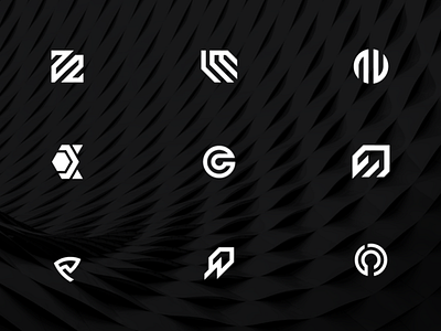 Minimal Geometric Logomarks app brand brand identity brandmark color colour colours design geometric logo graphic graphic design icon illustration logo logo design mark minimal minimal logo vector wordmark
