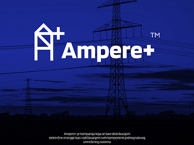 Ampere+ branding design graphic design logo