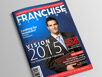 Franchise Mirror Magazine Cover blue brochure cover creative design designer designers magazine page template