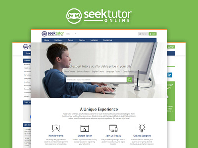 Seek Tutor Online - Website Design